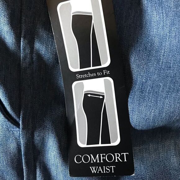 Kim Rogers blue Capri cropped SZ 10 straight leg comforter waist New with tags - Picture 4 of 4